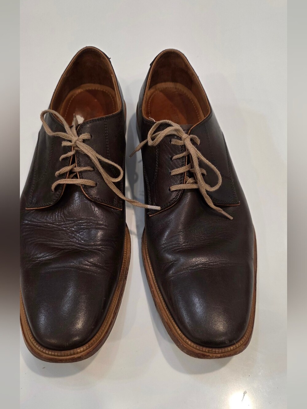 Johnston & Murphy Brown Leather Men's Derby Shoes